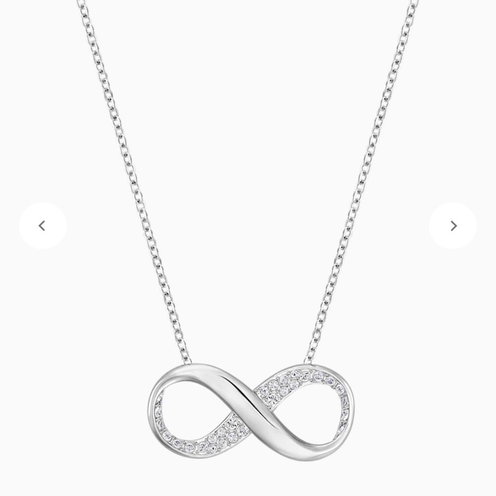 Swarovski Rhodium Plated Infinity Necklace